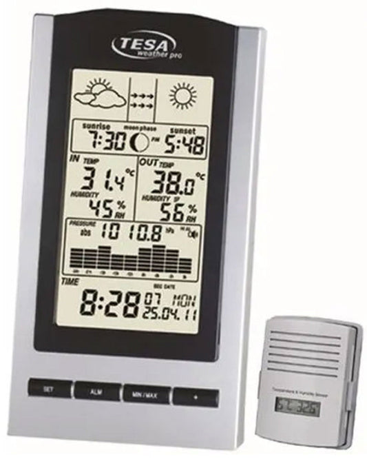 Wireless Moon Phase Weather Station with Barometer