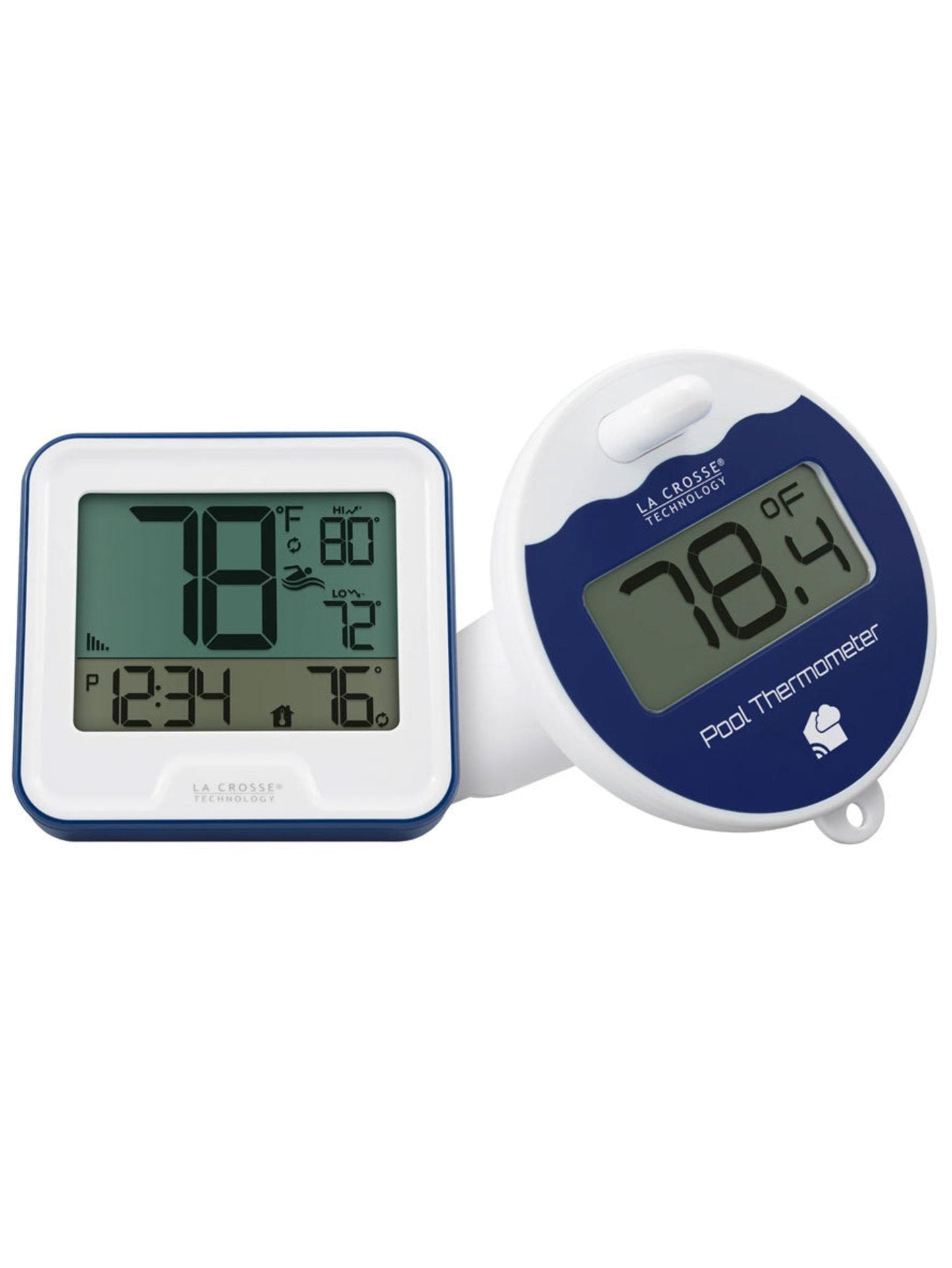 La Crosse Technology pool thermometer with numerical display.